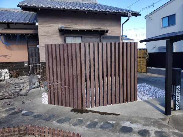 KT邸　ブロックと目隠しフェンス・目隠し格子材サムネイル