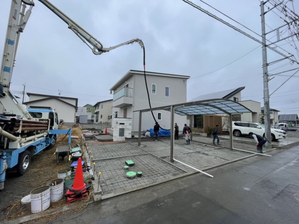 NM邸　駐車場のコンクリート打設サムネイル