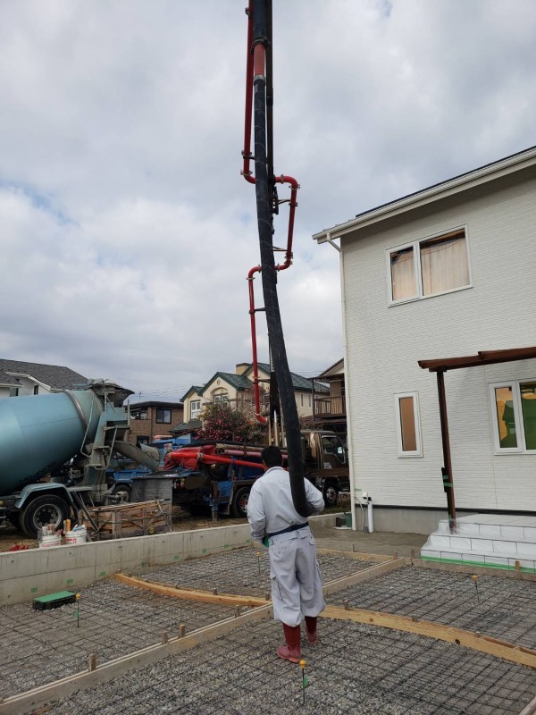AM邸　駐車場のコンクリート打設サムネイル